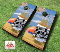 Beach Wedding Brew Cornhole Set With Bags 5 Beach Wedding Brew Cornhole Set With Bags -Custom Cornhole Beach Wedding Brew Cornhole Set 06814.1485980899