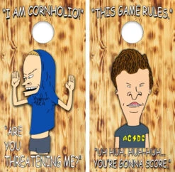 Beavis And Butthead Version 6 Cornhole Wraps - Set Of 2