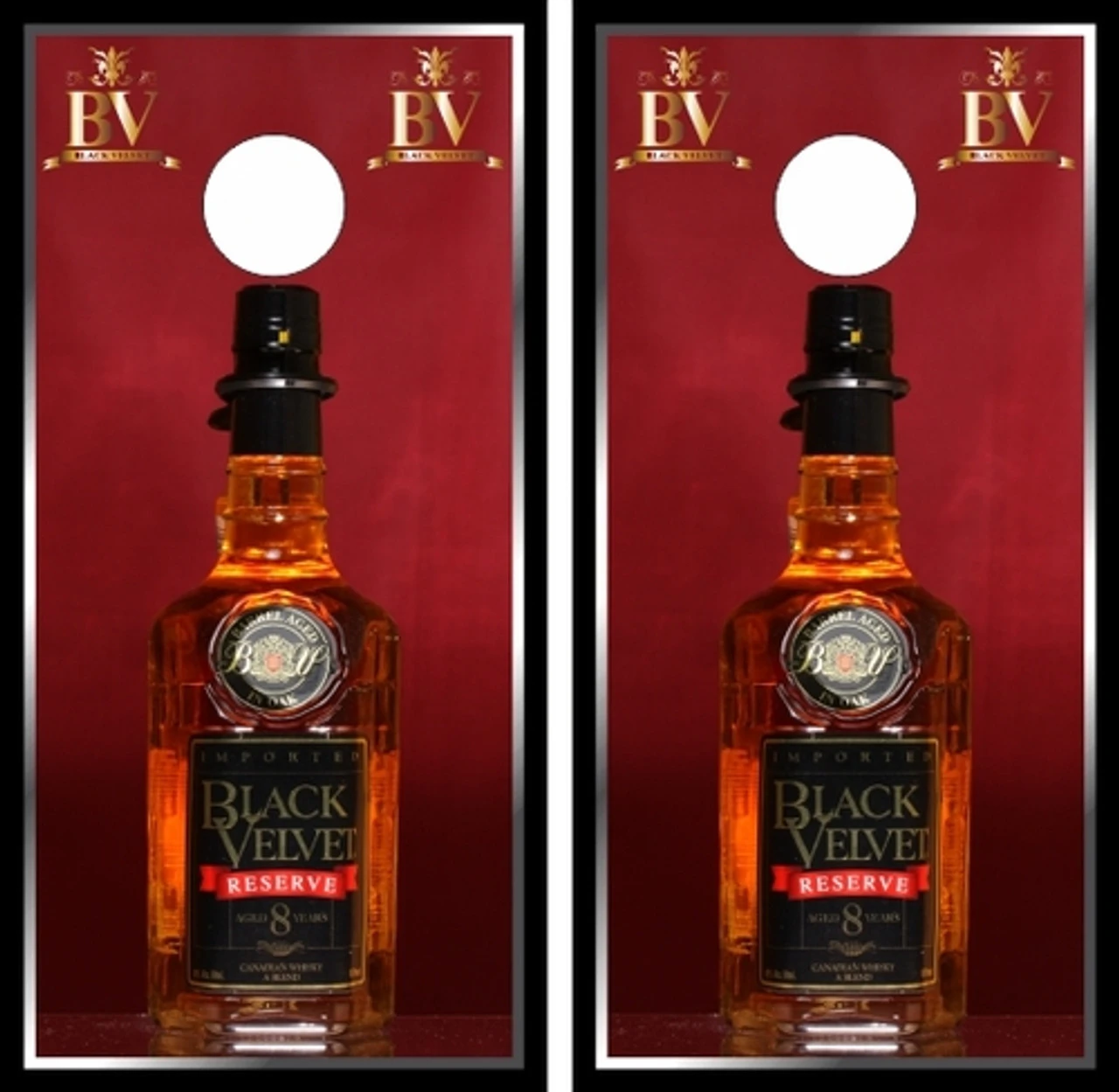 Black Velvet Whiskey Cornhole Set With Bags 2 Black Velvet Whiskey Cornhole Set With Bags - Image 2