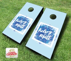 Blue Vogue Wedding Cornhole Set With Bags 5 Blue Vogue Wedding Cornhole Set With Bags -Custom Cornhole Blue Vogue Wedding Cornhole Set 16529.1485985926