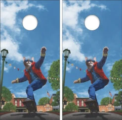 Cat To The Future Cornhole Wraps - Set Of 2