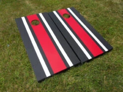 Striped Cornhole Set With Bags -Custom Cornhole Cornhole Stripped 09438.1611438022