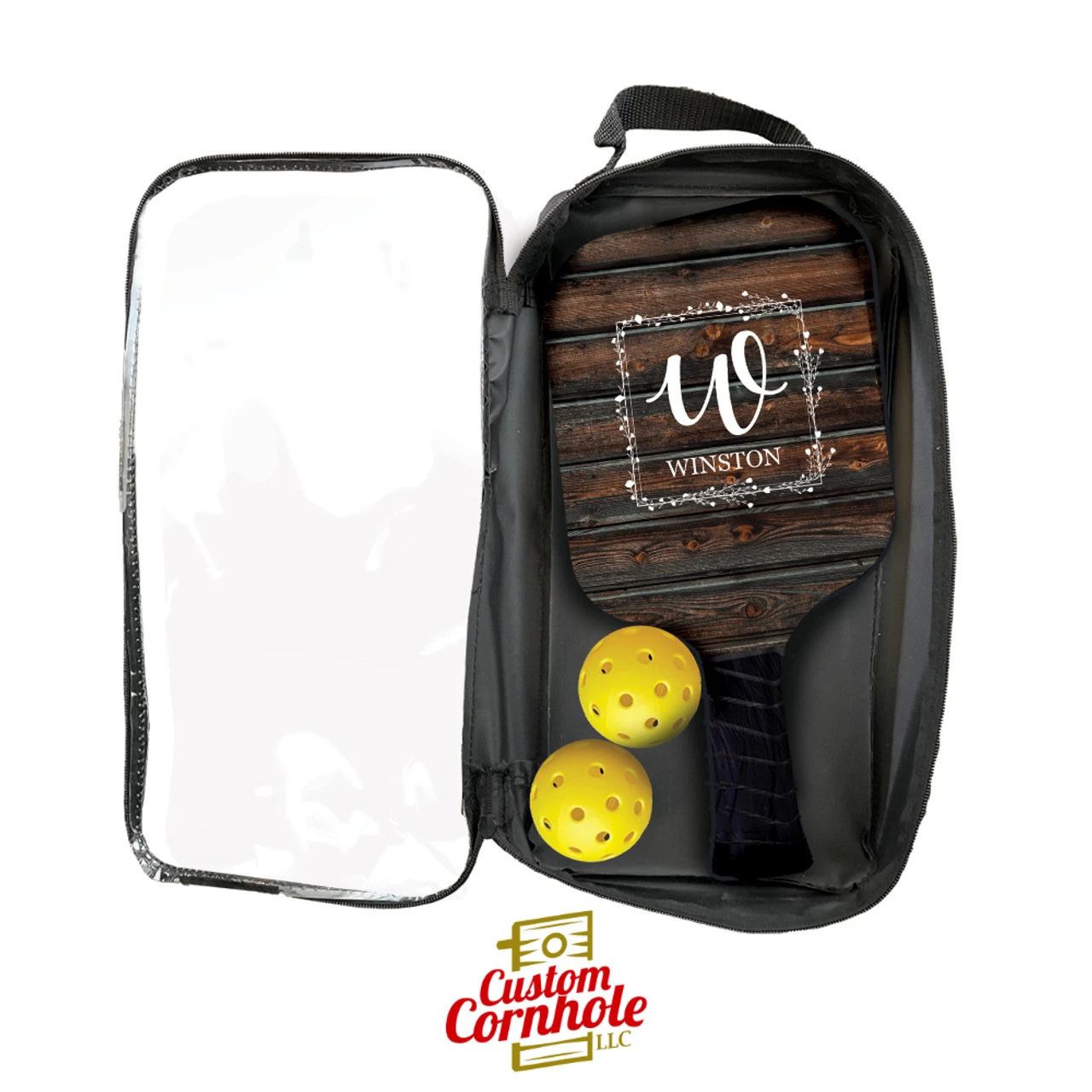 Custom Square Floral Family Name Pickleball Paddle Set 2 Custom Square Floral Family Name Pickleball Paddle Set - Image 2