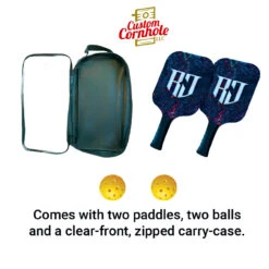 Custom Two Letter Gothic Monogram Pickleball Paddle Set 5 Custom Two Letter Gothic Monogram Pickleball Paddle Set -Custom Cornhole Custom Cornhole LLC Pickleball 3 55431.1707877695