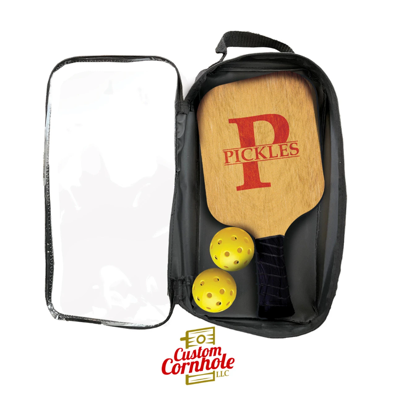 Custom Red Monogram Pickleball Paddle Set 2 Custom Red Monogram Pickleball Paddle Set - Image 2