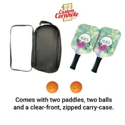 Custom Watercolor Monogram Pickleball Paddle Set 5 Custom Watercolor Monogram Pickleball Paddle Set -Custom Cornhole Custom Cornhole LLC Pickleball 3 65450.1707877954