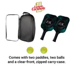 Custom Foliage Circle Monogram Pickleball Paddle Set -Custom Cornhole Custom Cornhole LLC Pickleball 3 67212.1707872053