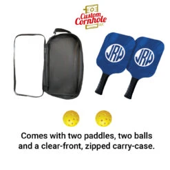 Custom Three Letter Monogram Blue Pickleball Paddle Set 5 Custom Three Letter Monogram Blue Pickleball Paddle Set -Custom Cornhole Custom Cornhole LLC Pickleball 3 95702.1707877471