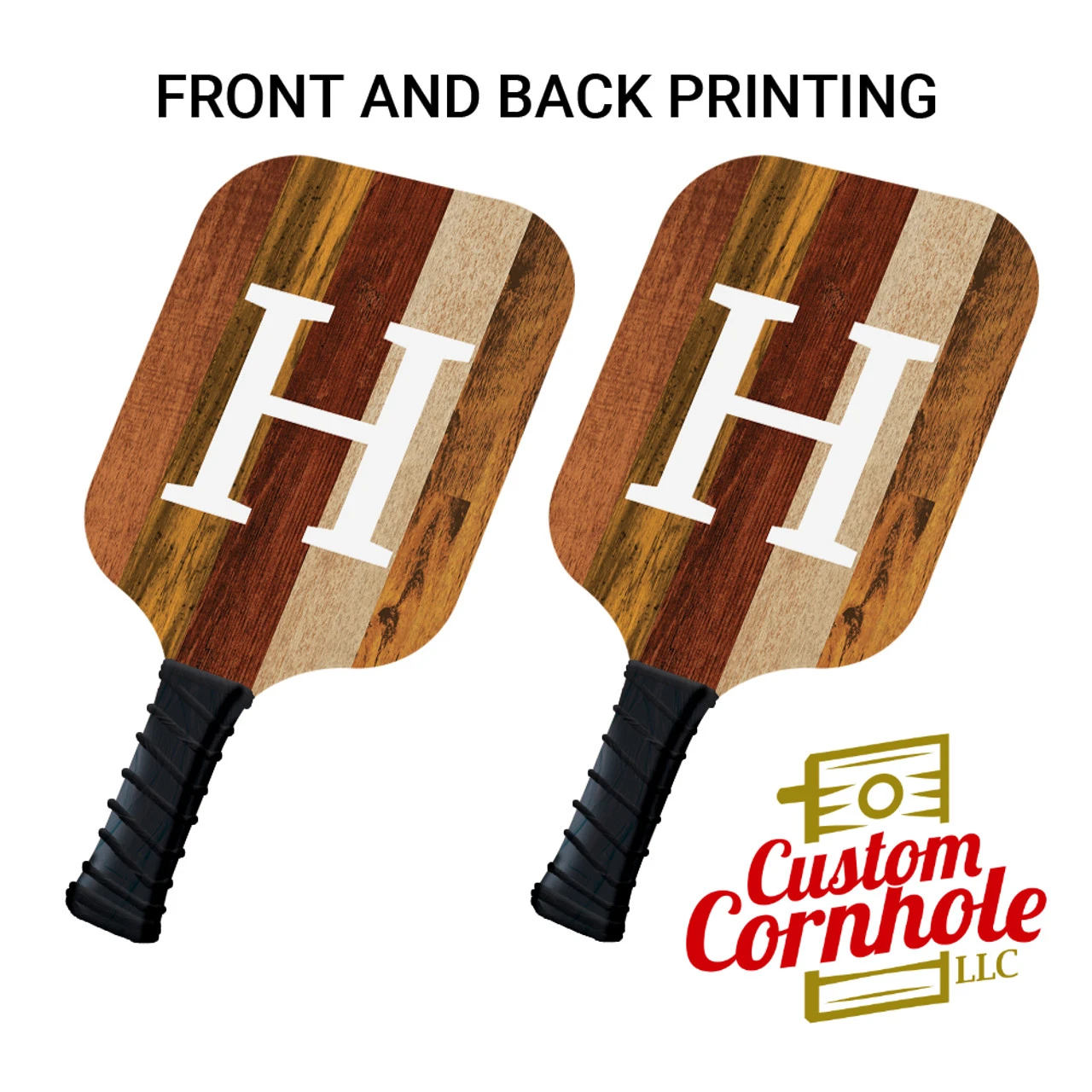 Custom Multicolored Monogram Pickleball Paddle Set 1 Custom Multicolored Monogram Pickleball Paddle Set