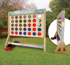 Paper Flowers Wedding Personalized Giant Connect Four Game
