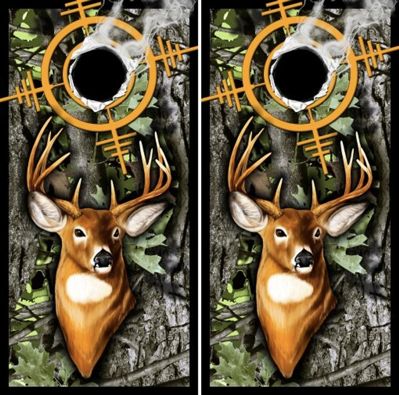 Deer Target Cornhole Wraps - Set Of 2 1 Deer Target Cornhole Wraps - Set Of 2