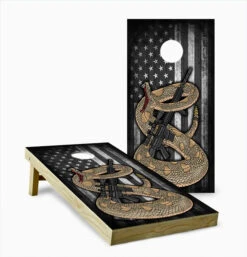 Don't Tread On Me Version 5 Cornhole Set With Bags