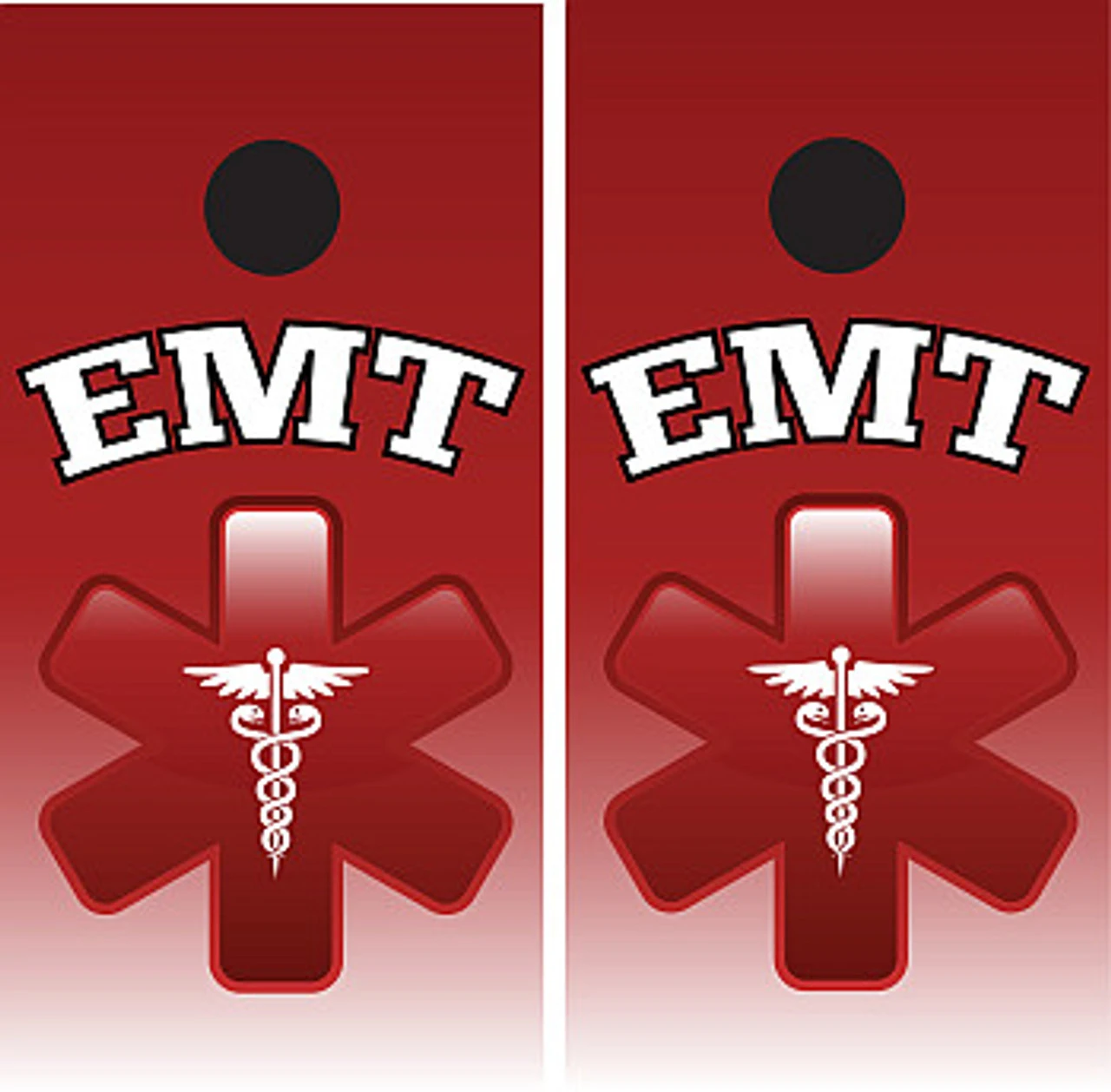 EMT Cornhole Wraps - Red - Set Of 2 1 EMT Cornhole Wraps - Red - Set Of 2