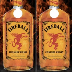 Fireball Cornhole Wraps - Set Of 2