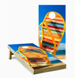 Flip-Flop Cornhole Set With Bags