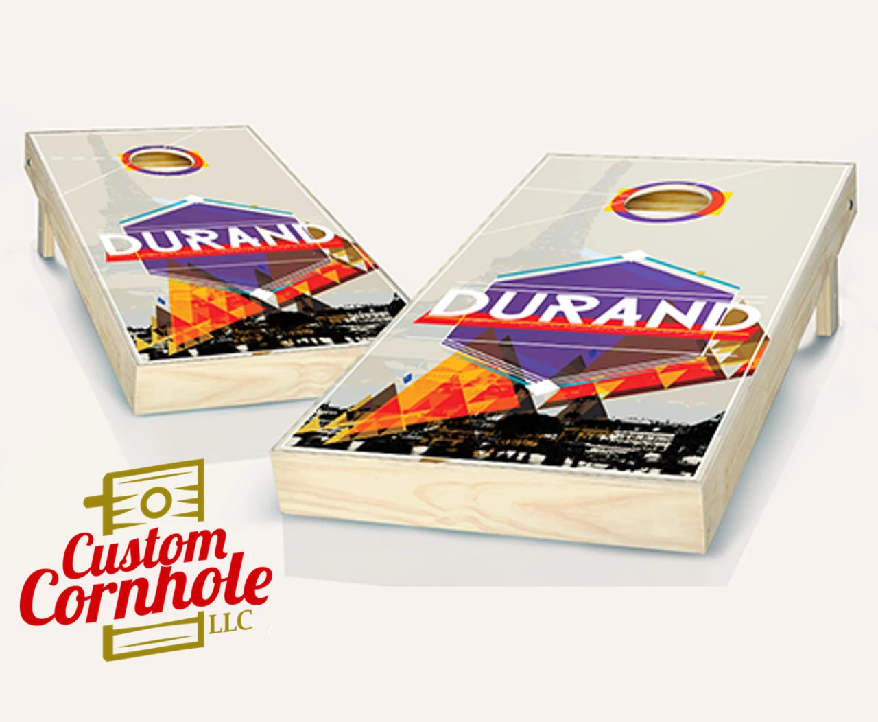 French Surname Cornhole Set With Bags 1 French Surname Cornhole Set With Bags