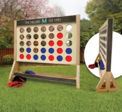 Southern Rustic Personalized Family Giant Connect Four Game