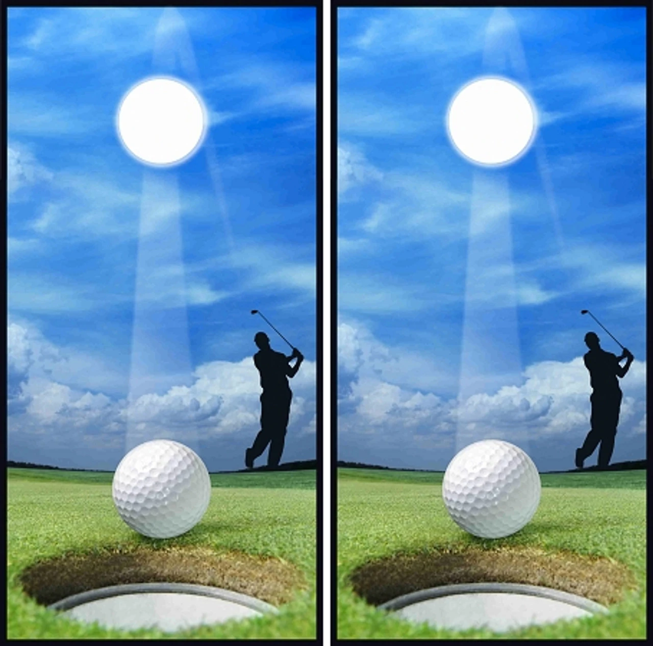 Golf Cornhole Wraps - Set Of 2 1 Golf Cornhole Wraps - Set Of 2