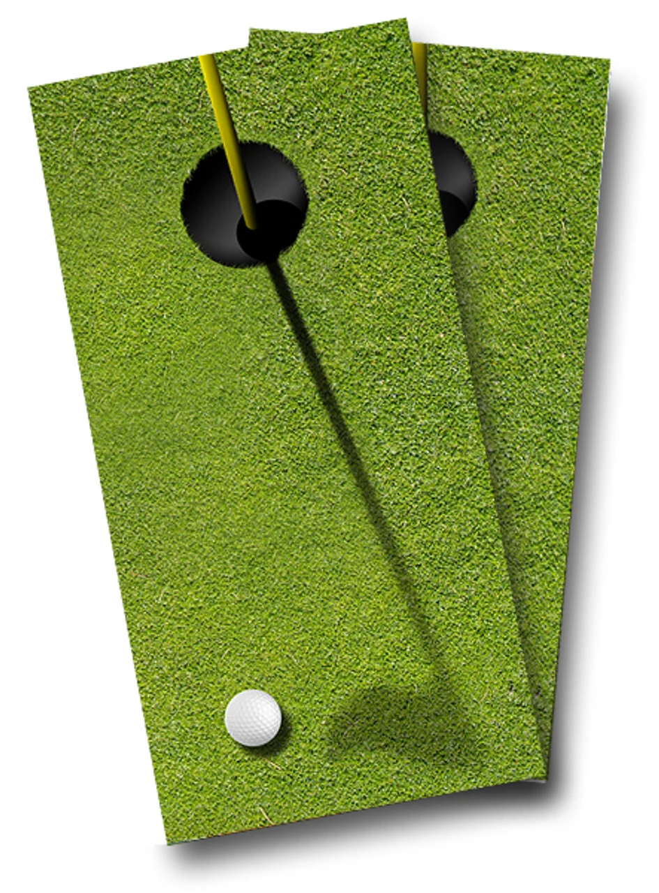 Golf Hole Cornhole Wraps - Set Of 2 1 Golf Hole Cornhole Wraps - Set Of 2