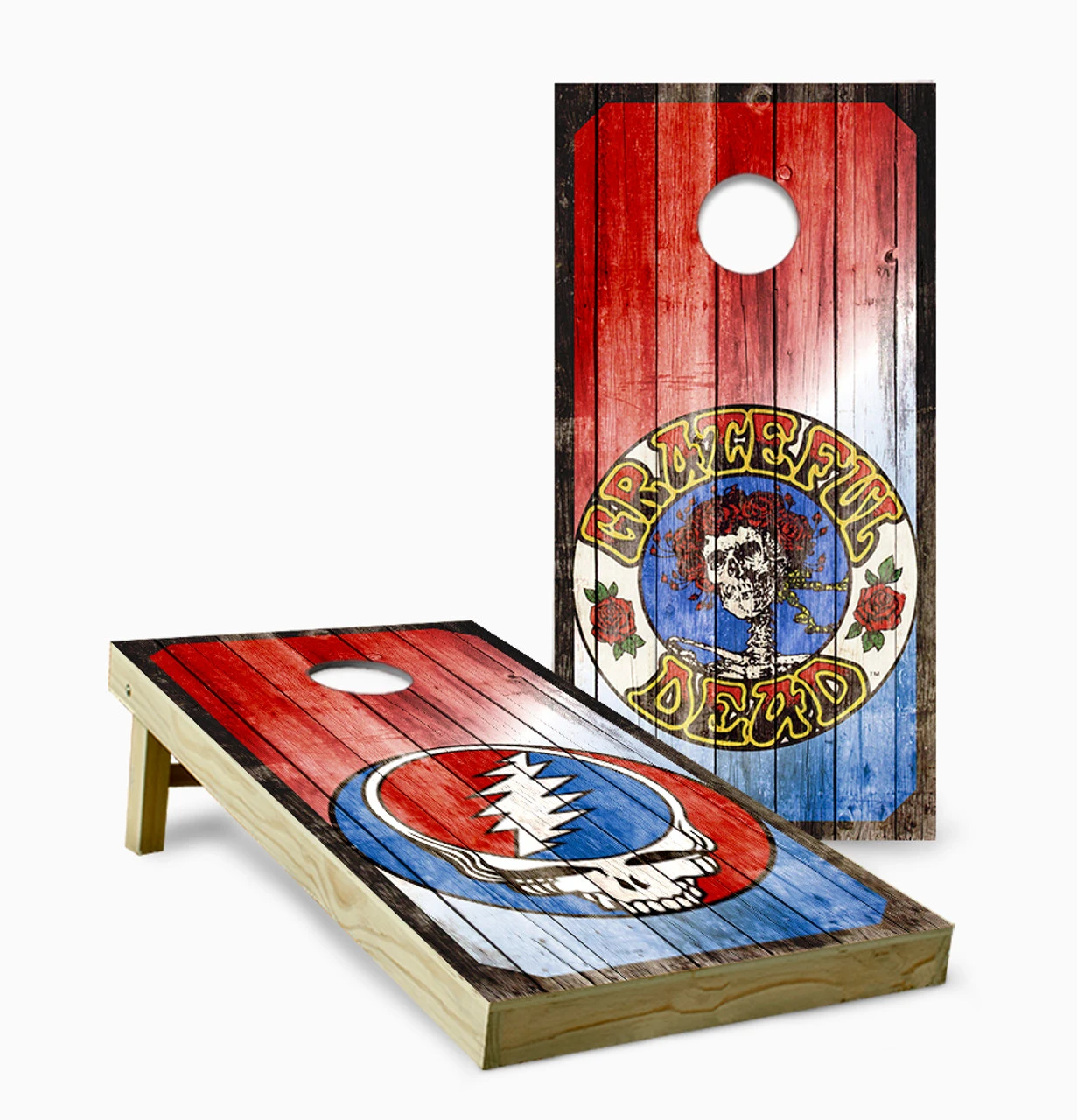Grateful Dead Version 7 Cornhole Set With Bags 1 Grateful Dead Version 7 Cornhole Set With Bags