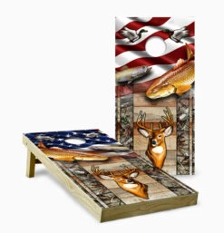 Hunting And Fishing Cornhole Set With Bags