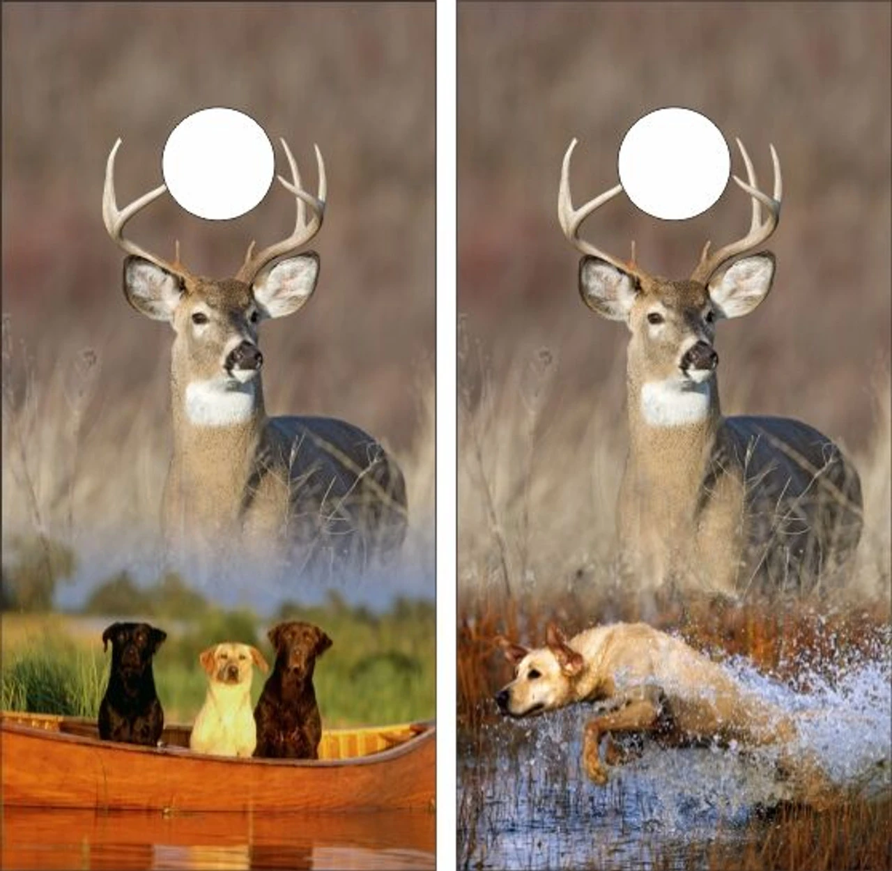 Hunting Dogs Cornhole Wraps - Set Of 2 1 Hunting Dogs Cornhole Wraps - Set Of 2