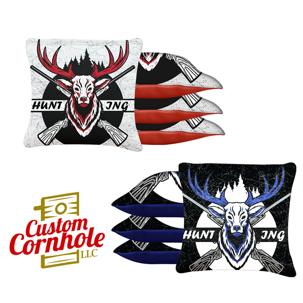 Hunting Jng Tournament Cornhole Bags - Set Of 8 1 Hunting Jng Tournament Cornhole Bags - Set Of 8