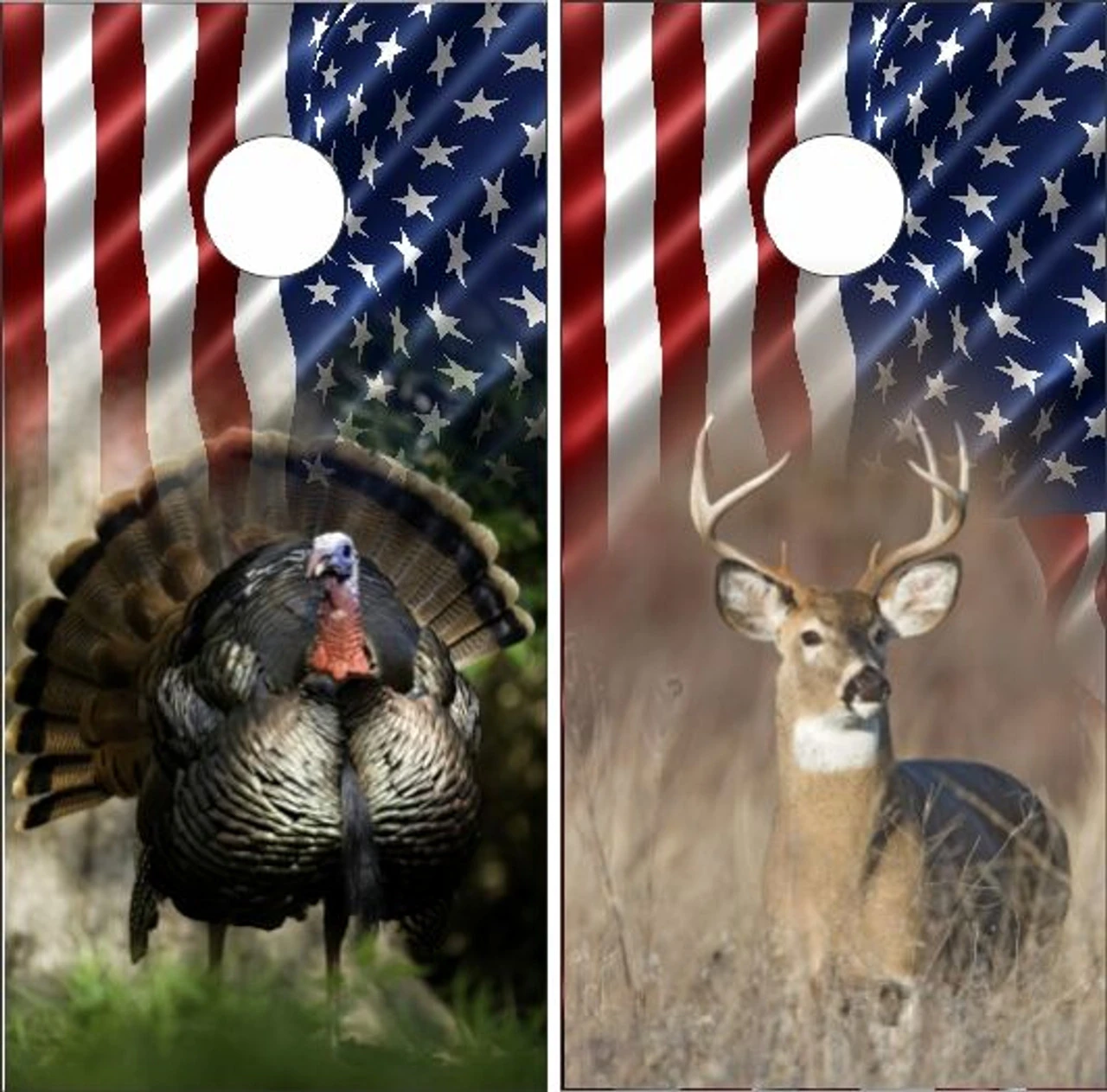 American Hunting Cornhole Wraps - Set Of 2 1 American Hunting Cornhole Wraps - Set Of 2