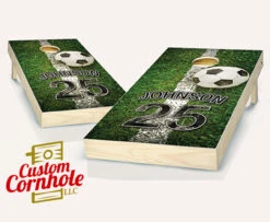 Jersey Field Soccer Cornhole Set With Bags