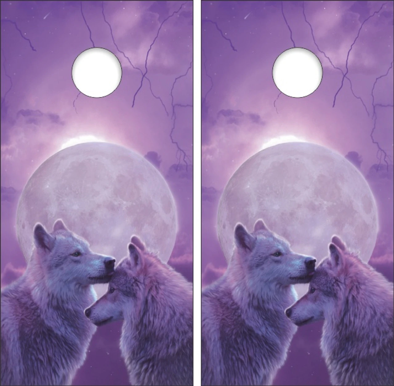 Loving Wolves Cornhole Set With Bags 2 Loving Wolves Cornhole Set With Bags - Image 2