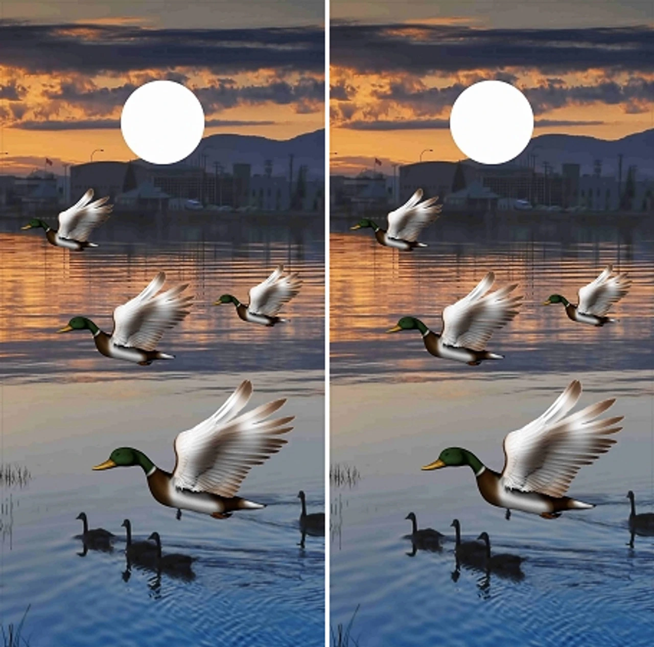 Mallard Ducks Cornhole Wraps - Set Of 2 1 Mallard Ducks Cornhole Wraps - Set Of 2