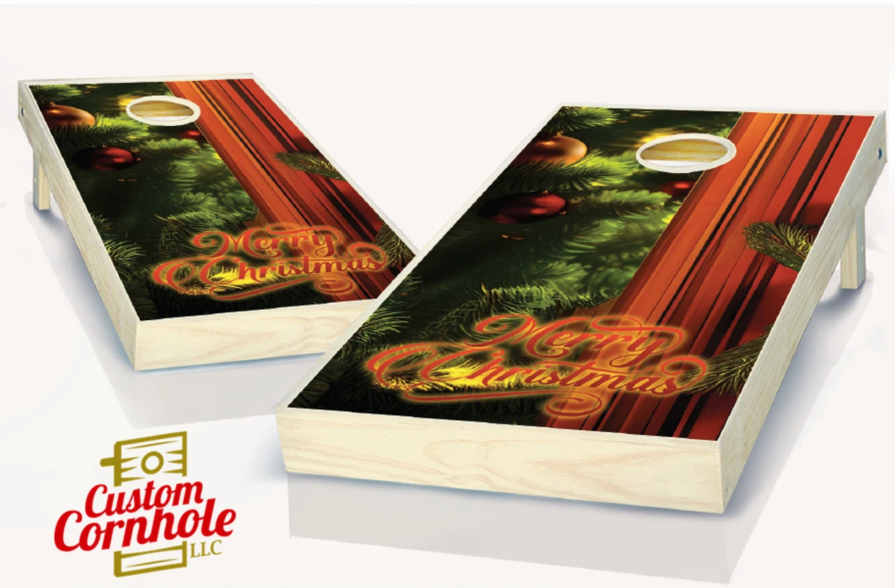 Merry Christmas Cornhole Set With Bags 1 Merry Christmas Cornhole Set With Bags