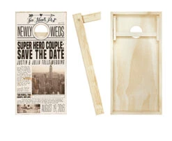 Newspaper Print Wedding Cornhole Set With Bags 4 Newspaper Print Wedding Cornhole Set With Bags -Custom Cornhole Newspaper Print Wedding Cornhole Set with Bags2 98923.1611171764