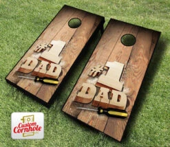 Number One Dad Cornhole Set With Bags 5 Number One Dad Cornhole Set With Bags -Custom Cornhole Number One Dad Cornhole Set 05680.1454546514