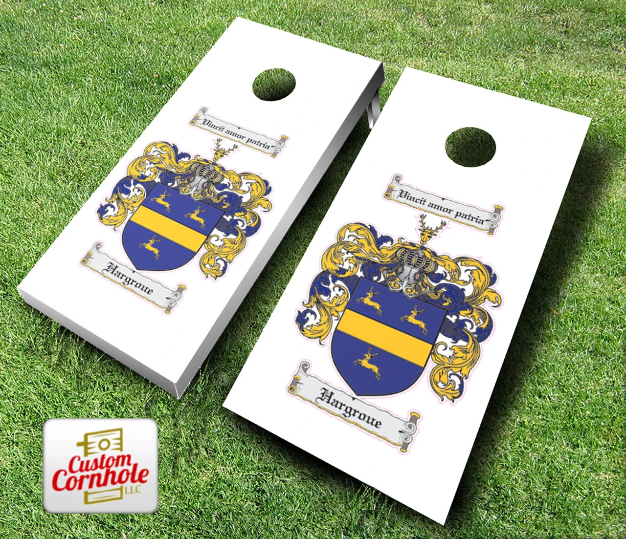 Family Crest Cornhole Set With Bags 3 Family Crest Cornhole Set With Bags - Image 3