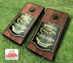 Personalized Fishing Cornhole Set With Bags 6 Personalized Fishing Cornhole Set With Bags -Custom Cornhole P Fishing Set 29237.1444780396