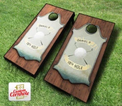 Personalized Golf Cornhole Set With Bags 6 Personalized Golf Cornhole Set With Bags -Custom Cornhole P Gold Set 62830.1444779876