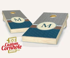 Paisley Stroll Monogram Cornhole Set With Bags