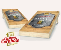 Personalized Man Cave Cornhole Set With Bags
