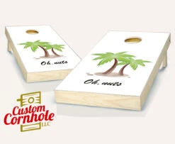 Personalized Palm Tree Cornhole Set With Bags