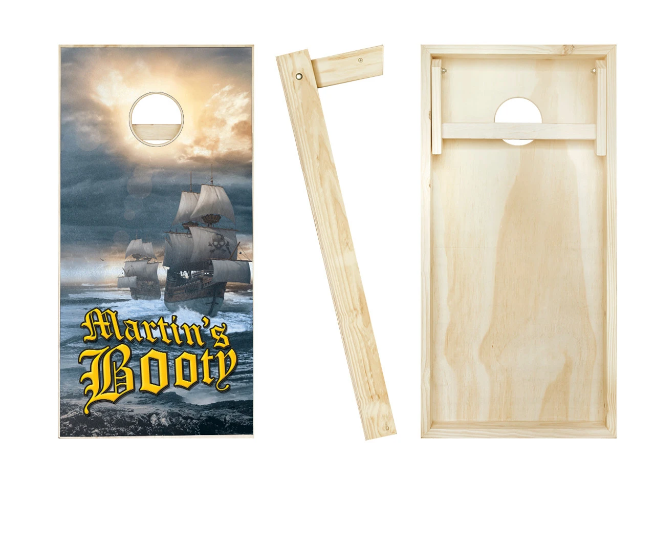 Personalized Pirate Ship Cornhole Set With Bags 2 Personalized Pirate Ship Cornhole Set With Bags - Image 2