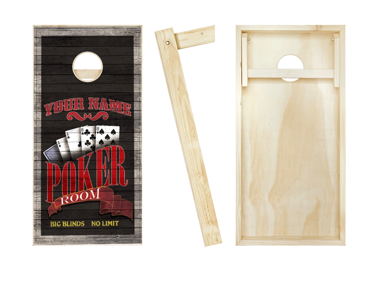 Personalized Poker Room Cornhole Set With Bags 2 Personalized Poker Room Cornhole Set With Bags - Image 2