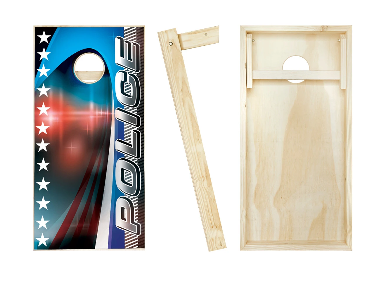 Police Themed Cornhole Set With Bags 2 Police Themed Cornhole Set With Bags - Image 2
