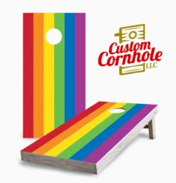 Rainbow Pride Flag Cornhole Set With Bags