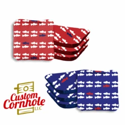 Red Blue Fish Professional Cornhole Bags - Set Of 8