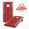 Stained With Colored Stripes Cornhole Set With Bags