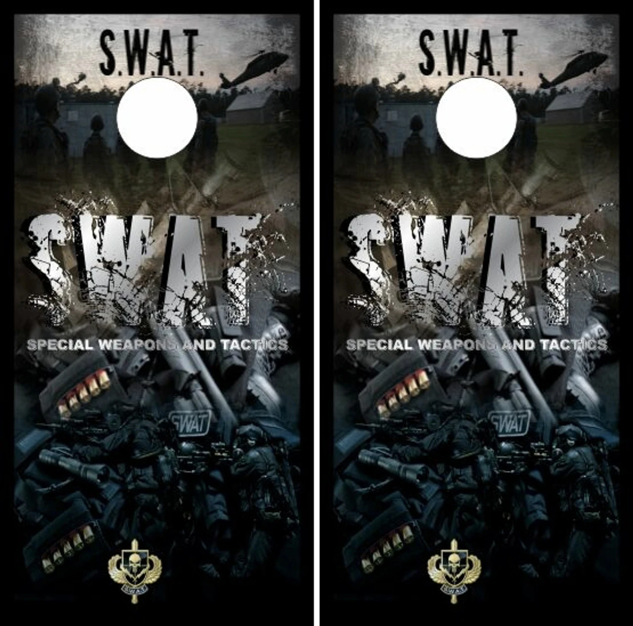 SWAT Cornhole Wraps - Set Of 2 1 SWAT Cornhole Wraps - Set Of 2