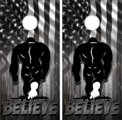 Sasquatch Bigfoot Version 2 Cornhole Wraps - Set Of 2