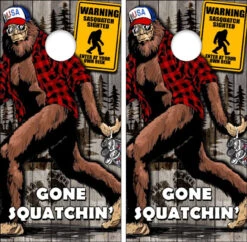 Sasquatch Bigfoot Version 7 Cornhole Wraps - Set Of 2