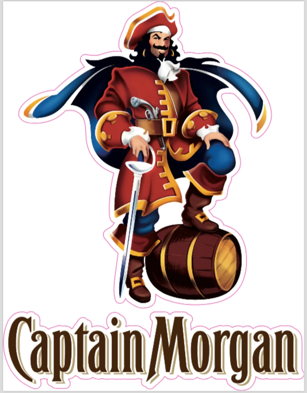 Captain Morgan Cornhole Decal 1 Captain Morgan Cornhole Decal